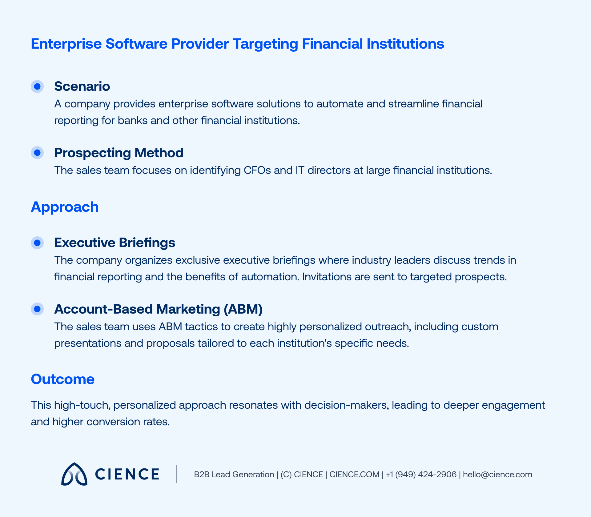 Account-based marketing prospecting example — ABM outreach strategy